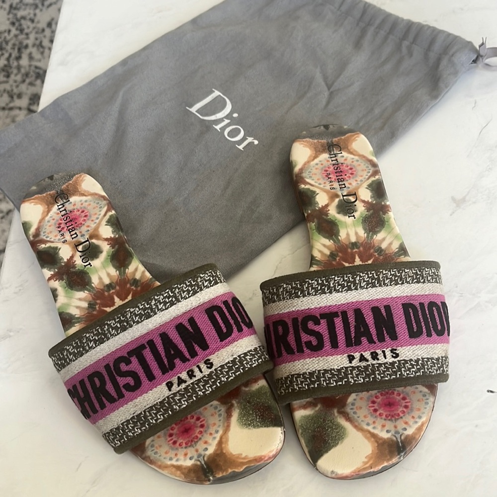 Christian Dior slides.